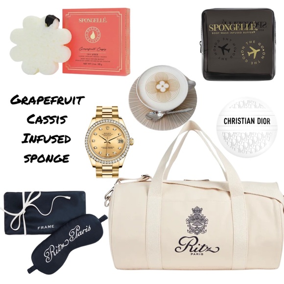 Grapefruit Cassis Body Wash Infused Sponge From Spongelle - Picture 1 of 2